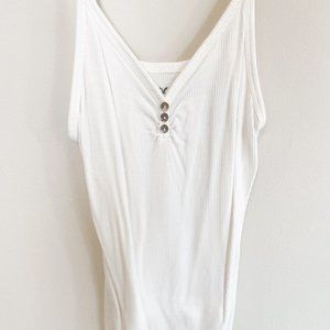 American Eagle | White Soft & Sexy Ribbed Tank | Size XS